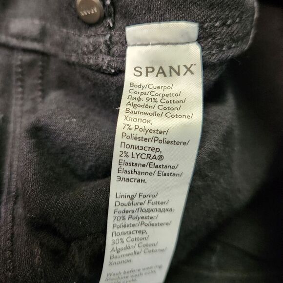 Spanx Ankle Jeans in Clean Black Size XL Petite - Picture 7 of 7